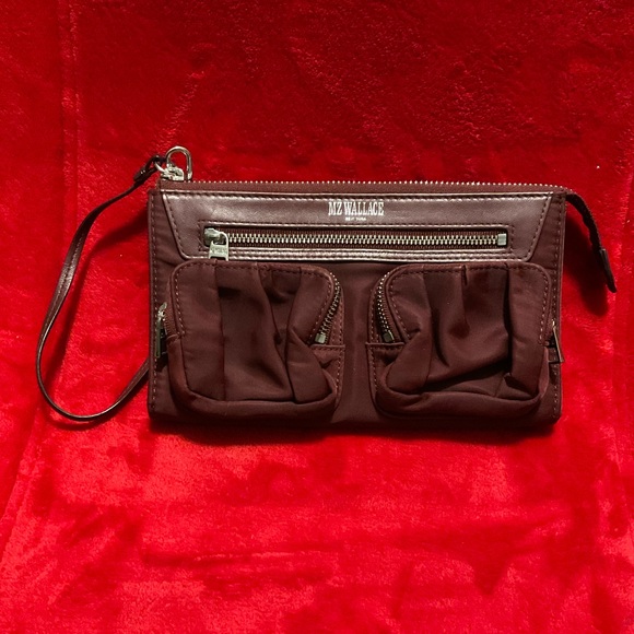 MZ Wallace Beautiful Burgundy Clutch Wristlet